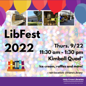 Poster advertising LibFest 2022.